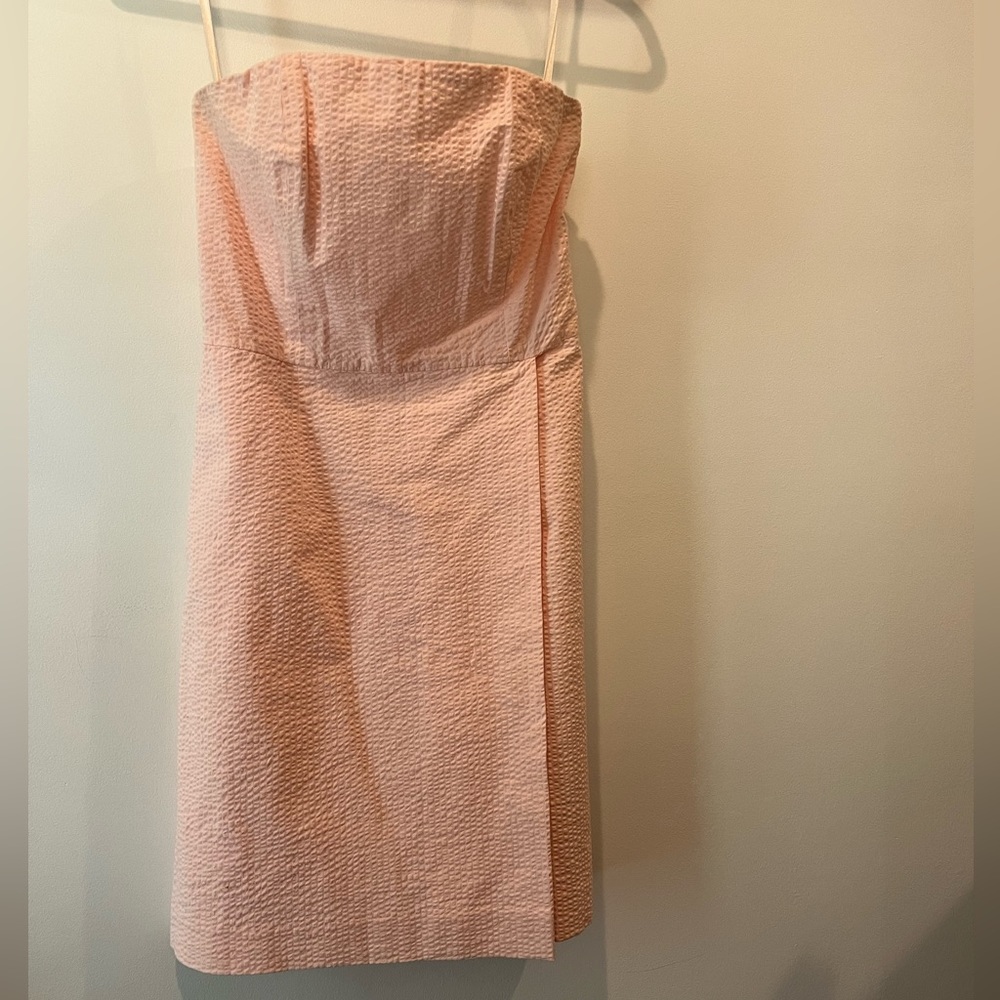 Pale Pink VINEYARD VINES seersucker strapless dress